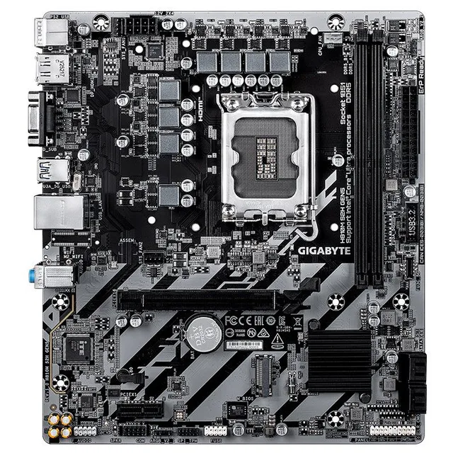 Placa-mãe Gigabyte H810M S2H GEN5, vista frontal
