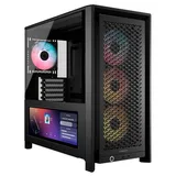 Gabinete Corsair Frame 4000D RS, preto, vista frontal e lateral