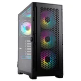Gabinete Acegeek ERA E451, preto, vista frontal e lateral