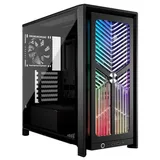 Gabinete Corsair Frame 4000X RS, preto, vista frontal e lateral