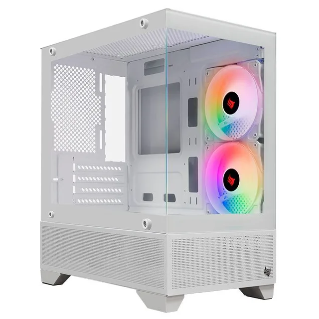 Gabinete Pichau Magpie 4B na cor branco, vista frontal e lateral