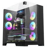 Gabinete Aigo Darkflash TH285 PLUS, variante preto, vista do produto