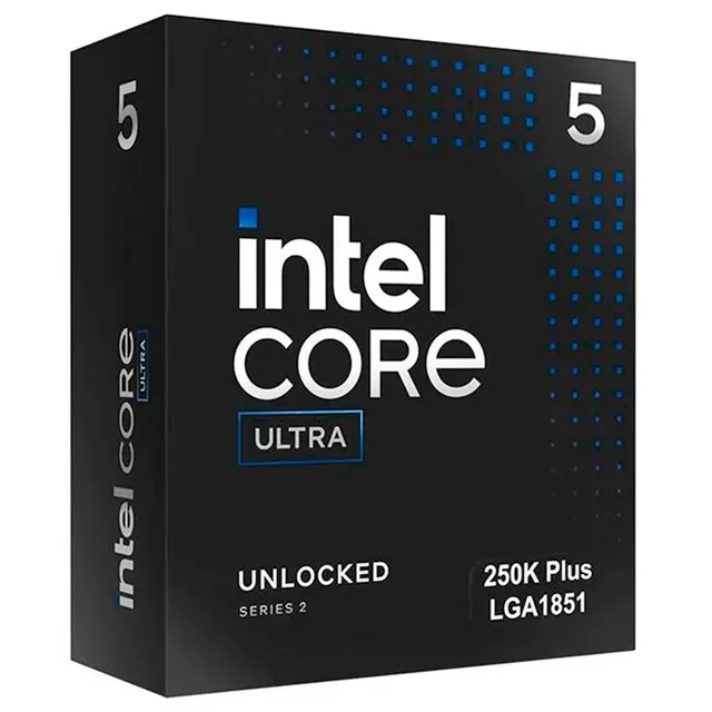 Embalagem do processador Intel Core Ultra 5 250K Plus
