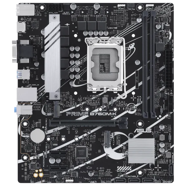Placa-mãe ASUS Prime B760M-K, vista principal
