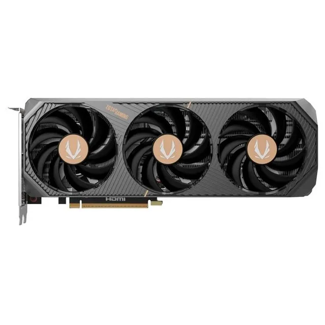 Placa de vídeo Zotac Gaming GeForce RTX 5070 Ti Solid SFF OC, 16 GB, vista frontal das ventoinhas