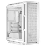 Gabinete Corsair 5000T branco, vista frontal e lateral