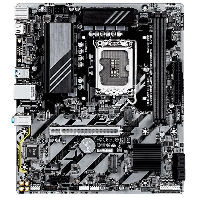 Placa-mãe Gigabyte B860M K Gen5, vista frontal