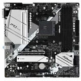 Placa-mãe ASRock B550M Pro4, vista frontal, sem perspectiva