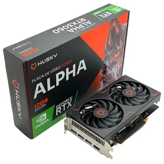 Husky Alpha RTX 3060, vista frontal das ventoinhas