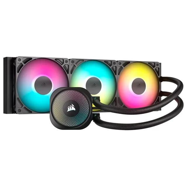 Water cooler Corsair NAUTILUS 360 RS ARGB preto, radiador e três ventoinhas incluídos
