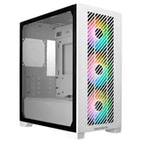 Gabinete Cooler Master Elite 301 White branco, vista frontal e lateral