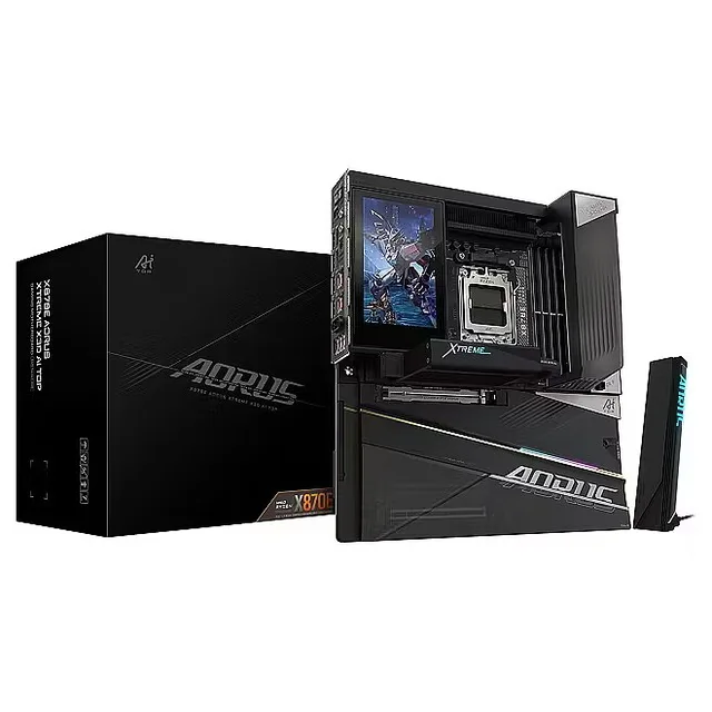 Placa-mãe Gigabyte X870E Aorus Xtreme X3D AI TOP, vista principal