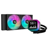 Cooler DeepCool LP240, vista em perspectiva.