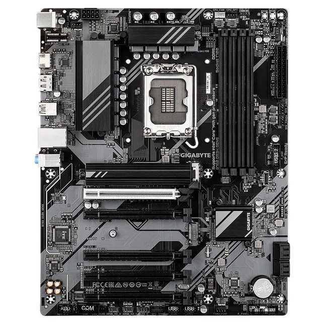 Placa-mãe Gigabyte B760 DS3H Gen5, vista frontal