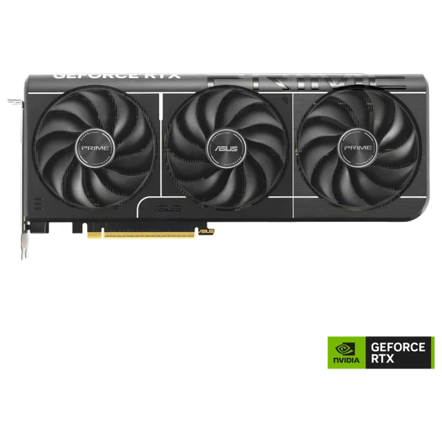 ASUS Prime GeForce RTX 5070 OC Edition 12GB, vista frontal das ventoinhas
