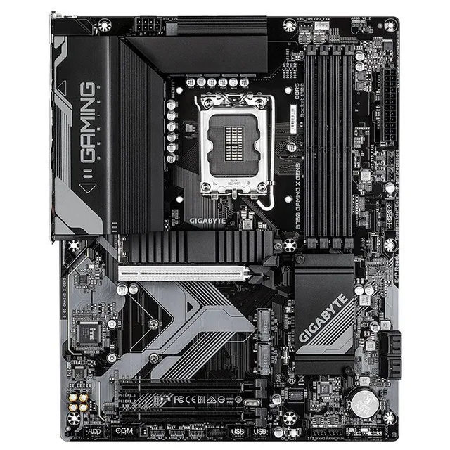 Placa-mãe Gigabyte B760 Gaming X, vista frontal