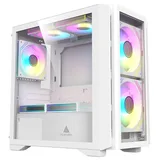 Gabinete Acegeek Vision M352 na cor branco, vista frontal e lateral