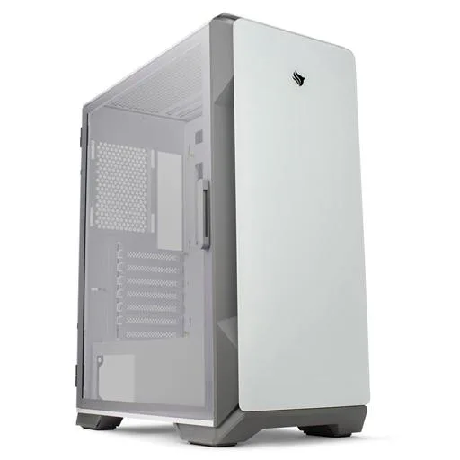Gabinete Pichau Pouter 3 Lateral De Vidro Branco, variante branco, vista do produto