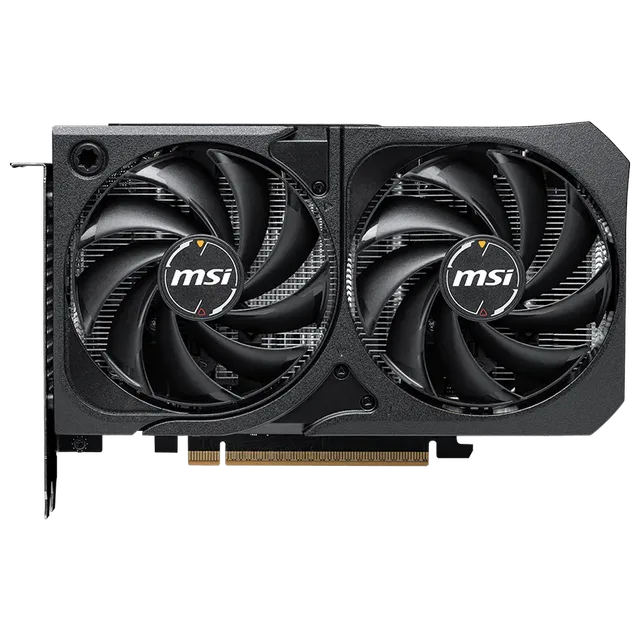 MSI GeForce RTX 5060 8G SHADOW 2X OC, vista frontal das ventoinhas