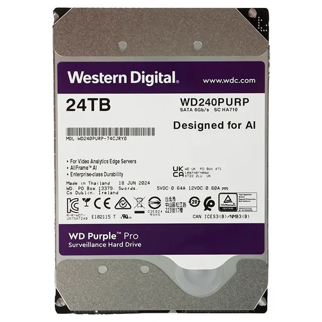 Armazenamento Western Digital Purple Pro, SKU WD240PURP.