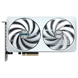 Gigabyte GeForce RTX 5060 Ti EAGLE OC ICE 8G, placa sem embalagem com o lado das ventoinhas visível