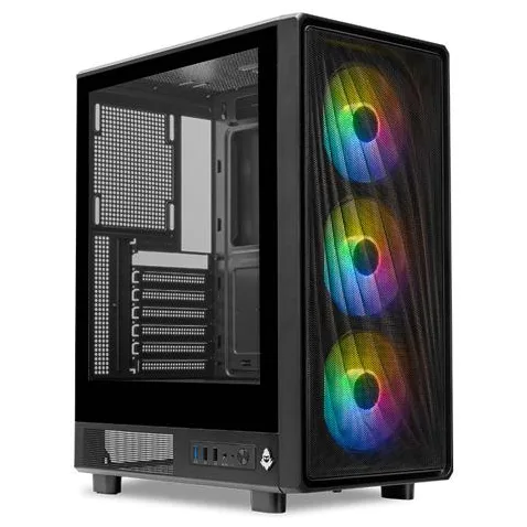 Gabinete Mancer Narok X, variante Preto, vista principal
