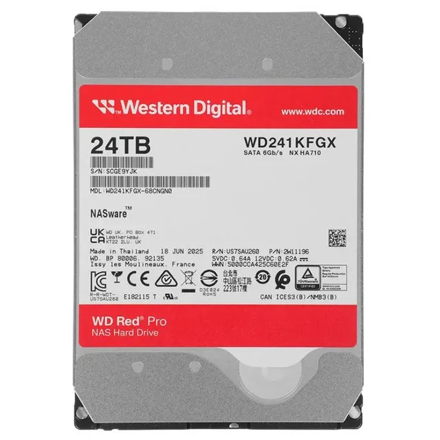 Armazenamento Western Digital RED PRO, SKU WD241KFGX.