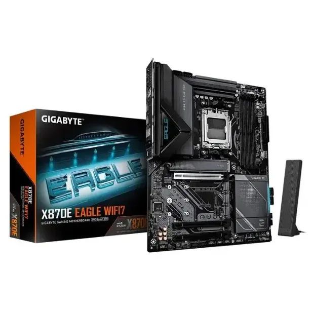 Placa-mãe Gigabyte X870E Eagle WIFI7, vista principal