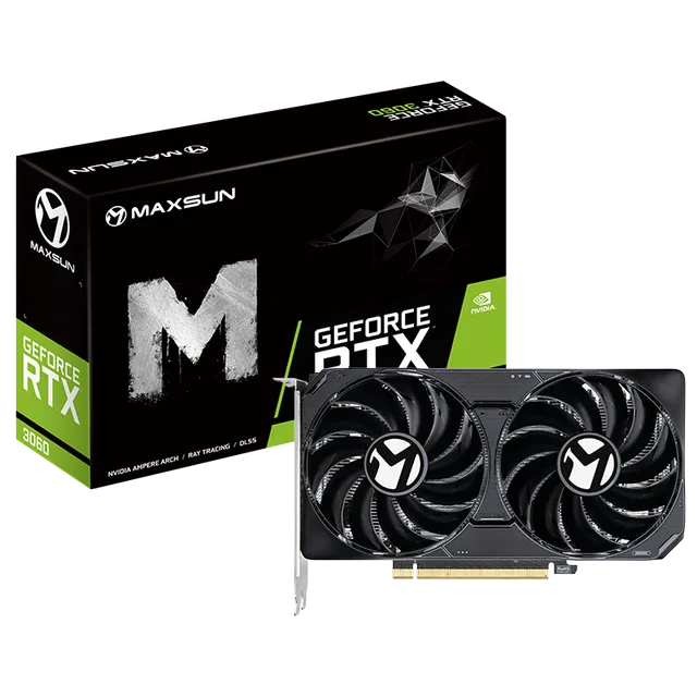 Placa de vídeo Maxsun RTX 3060 TRB 12G, vista principal