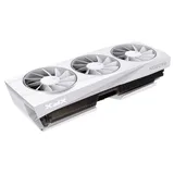 Placa de vídeo XFX Radeon RX 9070 XT Quicksilver White Gaming Edition 16 GB, 16 GB, vista frontal das ventoinhas