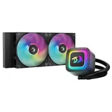 Cooler Redragon GAMERSTORM X REDRAGON LE240 RD, vista em perspectiva.