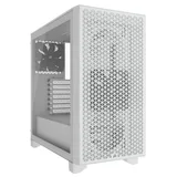 Gabinete Corsair 3000D AIRFLOW branco, vista frontal e lateral