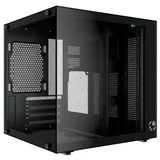 Gabinete Bluecase BG-066 Life, preto, vista frontal e lateral