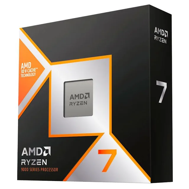 Embalagem AMD Ryzen 7 Série 9000 com 3D V-Cache