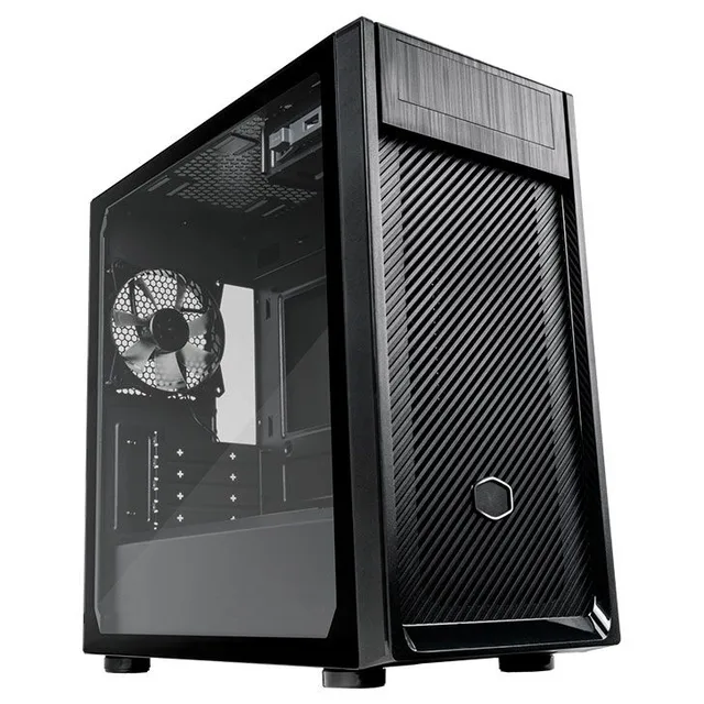 Gabinete Cooler Master Elite 300 preto, vista frontal e lateral