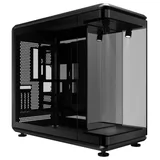 Gabinete Cooler Master MasterFrame 360 Stage LCD, vista frontal e lateral