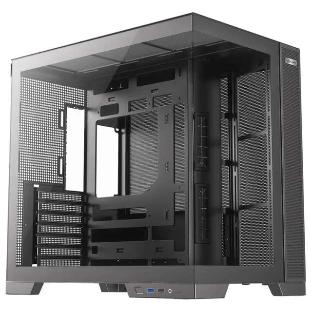 Gabinete Kalkan Asgard Evo, vista frontal e lateral