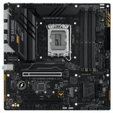 Placa-mãe ASUS TUF GAMING B760M-E D4, vista frontal, sem perspectiva