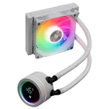 Cooler Pichau Aqua 120X, branco, vista em perspectiva.