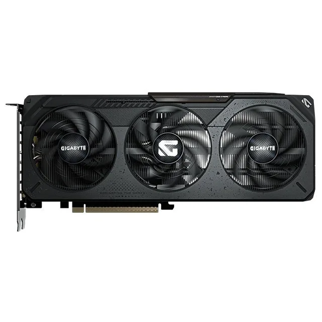 Placa de vídeo Gigabyte GeForce RTX 5060 GAMING OC V2 8G, 8 GB, vista frontal das ventoinhas