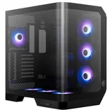 Gabinete MSI MAG PANO 120R PZ, vista frontal e lateral