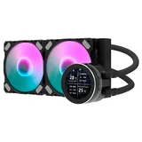 Cooler Aigo Darkflash DN240S, preto, vista em perspectiva.
