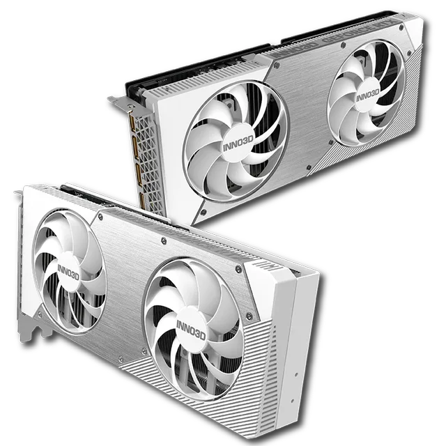 Placa de vídeo Inno3D GeForce RTX 5060 Twin X2 OC White 8GB, vista principal