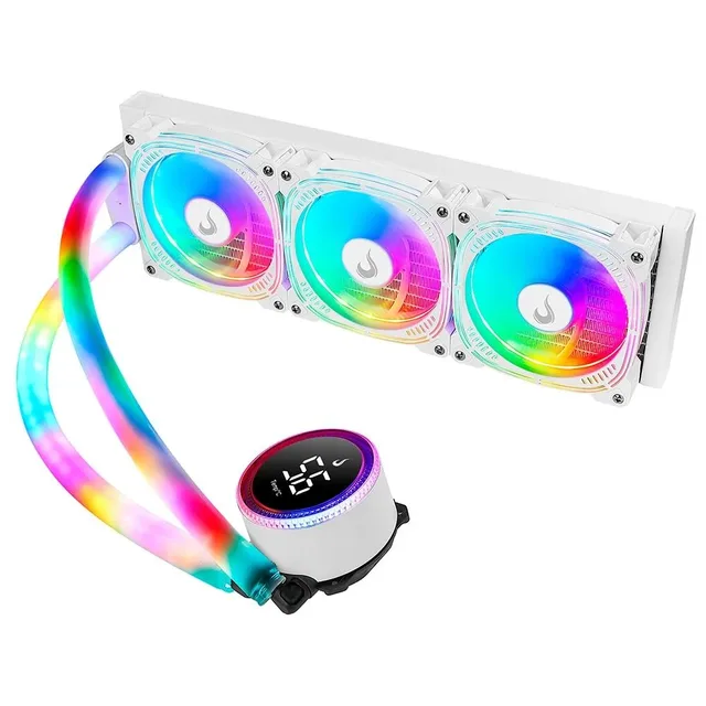 Rise Mode Aura Ice 360 mm ARGB, vista em perspectiva