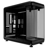 Gabinete Cooler Master MasterFrame 360 Stage Mirror, vista frontal e lateral