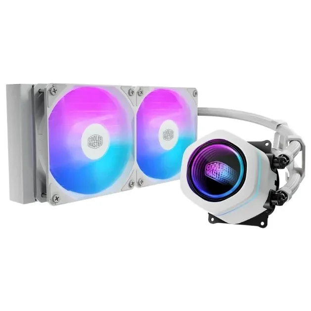Cooler Master MasterLiquid Core Nex 240 White, vista em perspectiva