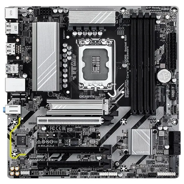 Placa-mãe Gigabyte B860M DS3H, vista frontal