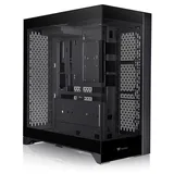 Gabinete Thermaltake CTE E660 MX preto, vista frontal e lateral