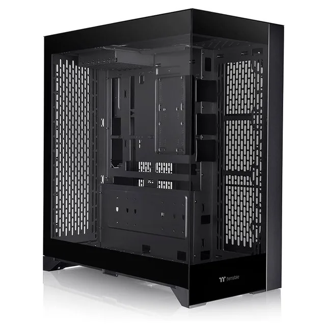 Gabinete Thermaltake CTE E660 MX preto, vista frontal e lateral