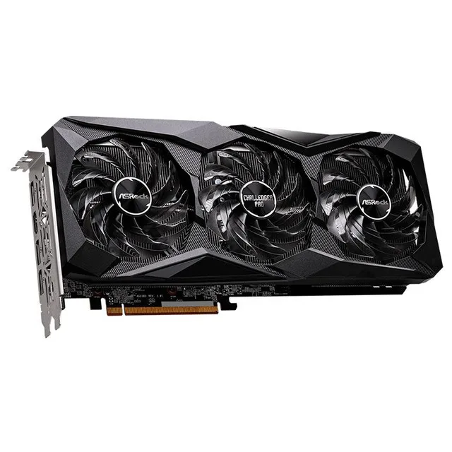 Placa de vídeo ASRock Radeon RX 7600 Challenger Pro 8GB OC, 8 GB, vista frontal das ventoinhas